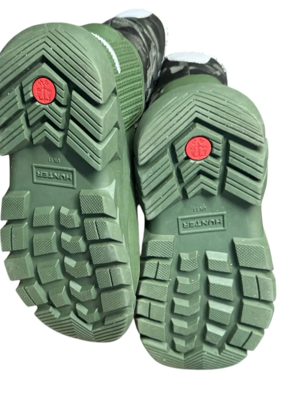 Hunter Kids Green and Black Insulated Snow Boots Sz US 12